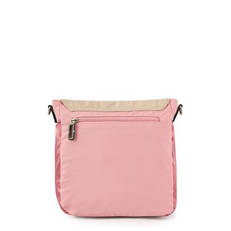 Cartera bandolera con tapa mediana joselina rosado-2