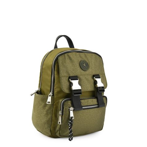 Mochila college mediana verde oliva-1