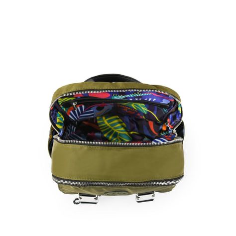 Mochila college mediana verde oliva-3