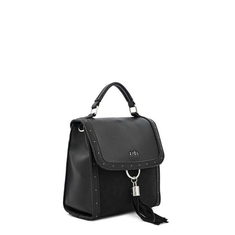Mochila con tapa pequeña kira negro-1