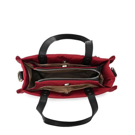 Cartera dos asas tres divisiones mediana lisette burdeo-3