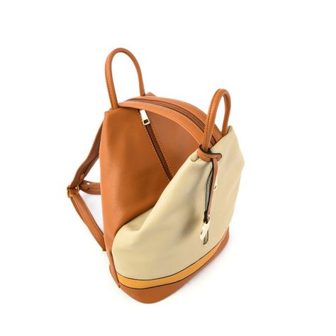 Mochila mediana laisse camel-3