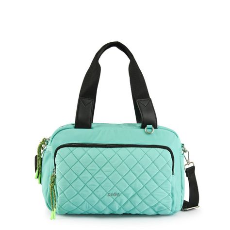 Cartera dos asas mediana luxor verde agua-0