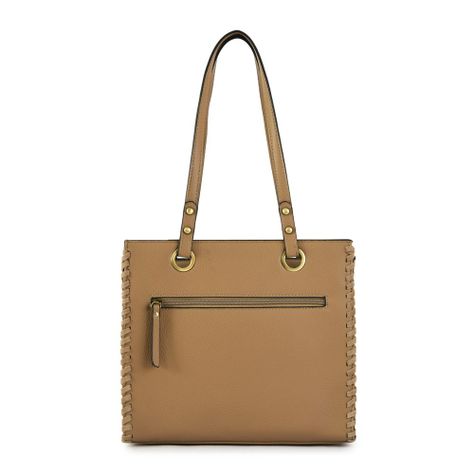 Cartera dos asas tres divisiones mediana kim taupe-2