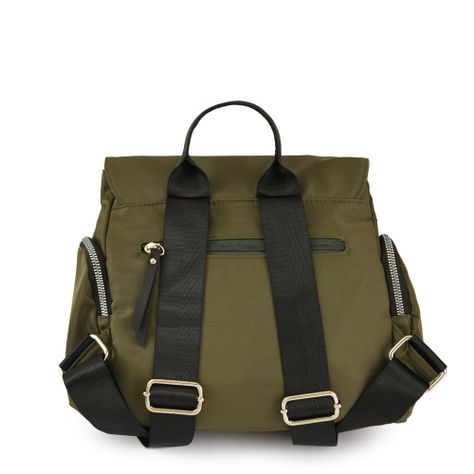 Mochila con tapa mediana maciel verde oliva-2