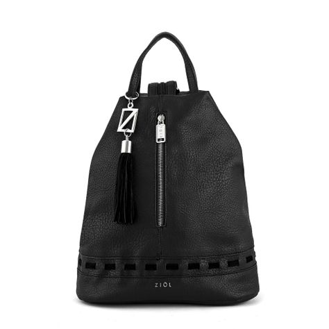 Mochila mediana kristal negro-0
