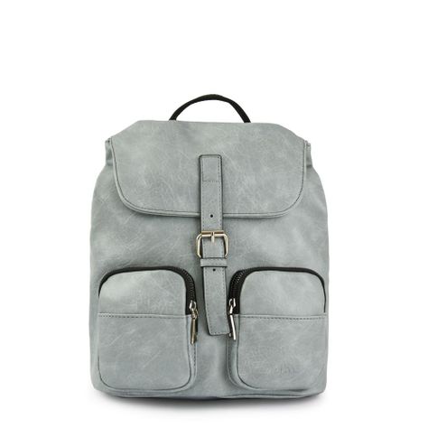 Mochila con tapa mediana basy denim-0