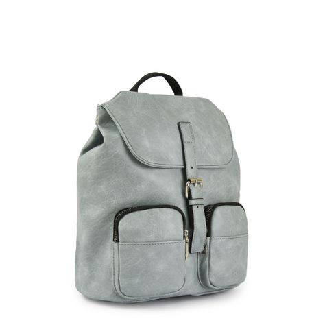 Mochila con tapa mediana basy denim-1