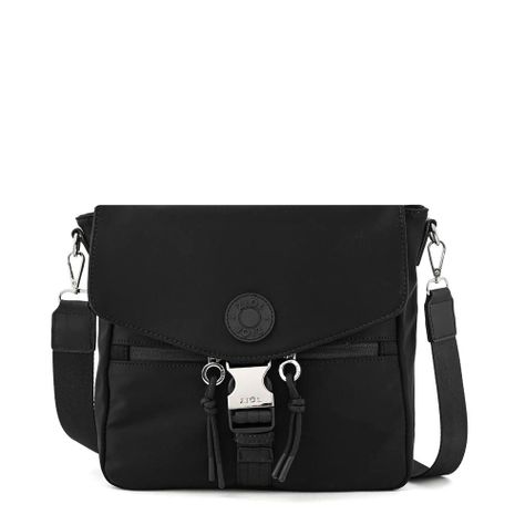 Cartera bandolera con tapa mediana elvas negro-0