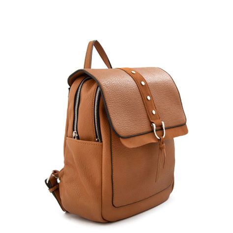 Mochila con tapa mediana althea camel-1