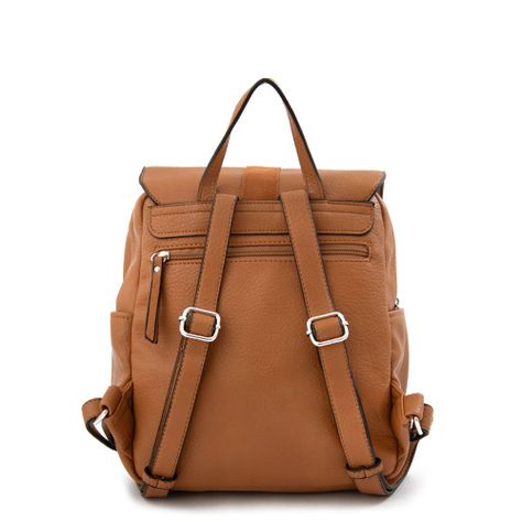 Mochila con tapa mediana althea camel-2