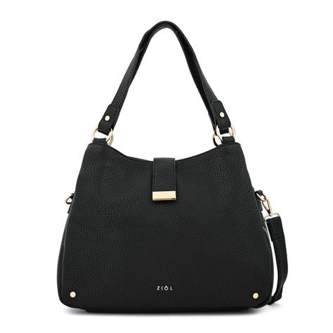 Cartera dos asas tres divisiones alida negro especial-0