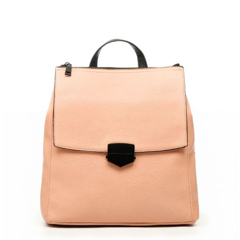 Mochila con tapa pequeña elara rosado claro-0