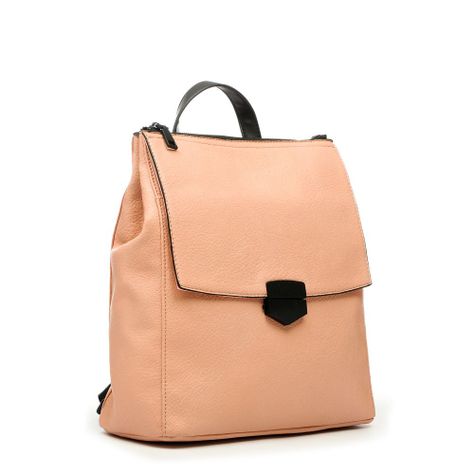 Mochila con tapa pequeña elara rosado claro-1