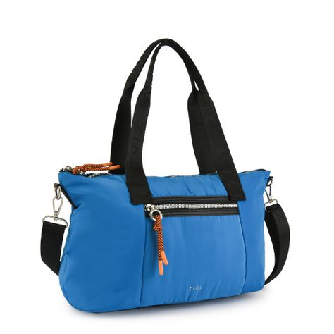 Cartera dos asas mediana robinna azul-1