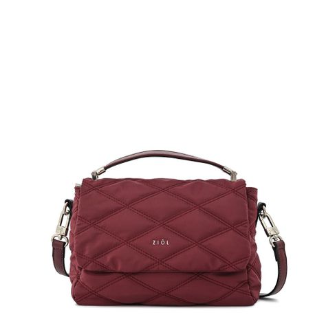 Cartera bandolera con tapa pequeña elvira burdeo-0