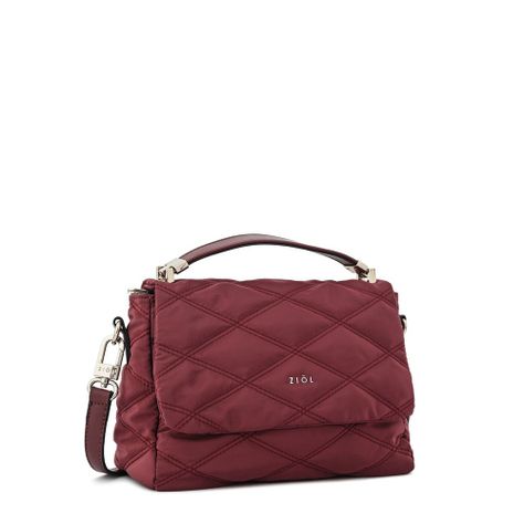 Cartera bandolera con tapa pequeña elvira burdeo-1
