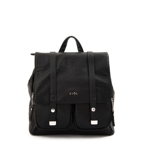 Mochila con tapa mediana erzurum negro especial-0