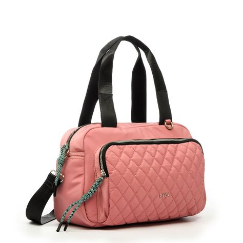Cartera dos asas mediana luxor rosado-1