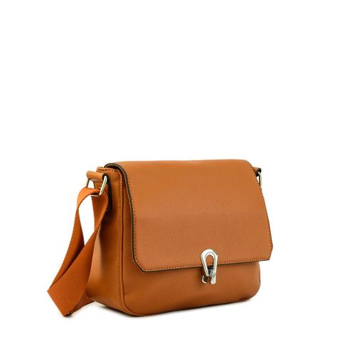 Cartera bandolera con tapa mediana dalal café-1