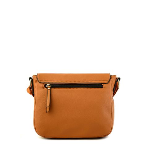 Cartera bandolera con tapa mediana dalal café-2
