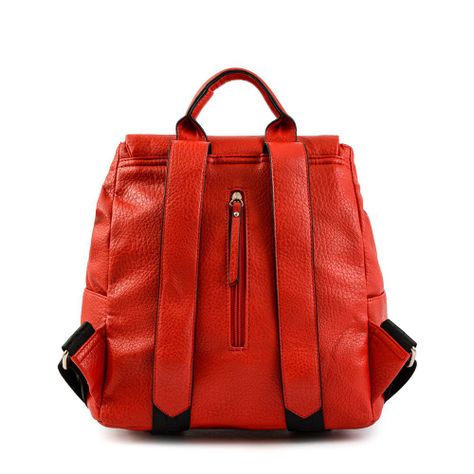 Mochila con tapa mediana byanca rojo-2