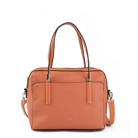 Cartera dos asas baul mediana piarot coral-0