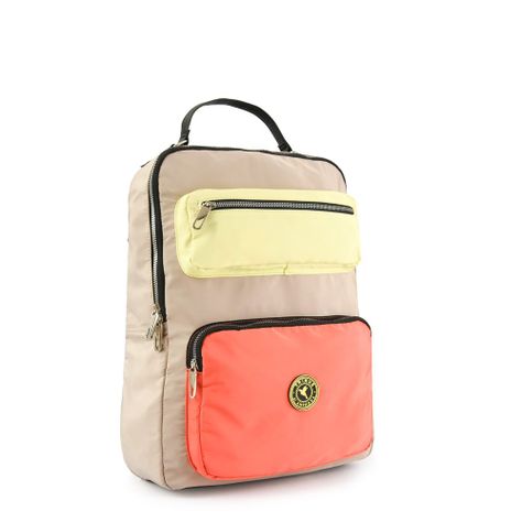 Mochila Porta Notebook Grande Silvie Taupe-1