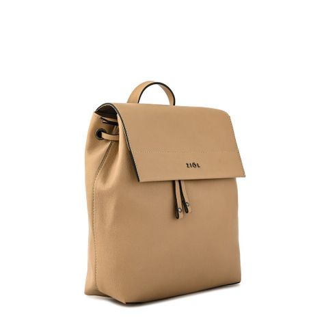 Mochila con tapa mediana tiaré beige-1