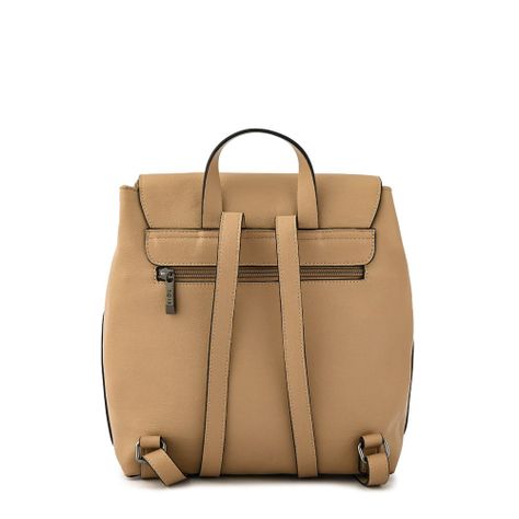 Mochila con tapa mediana tiaré beige-2
