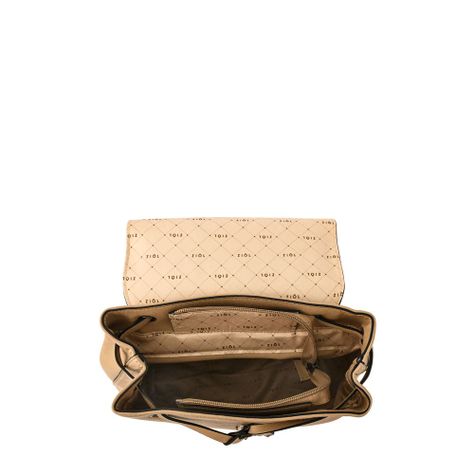 Mochila con tapa mediana tiaré beige-3