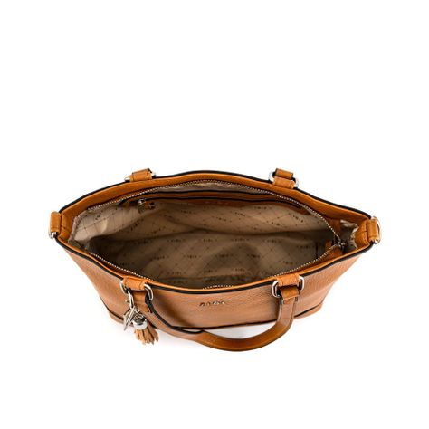 Cartera dos asas mediana kristal camel-3