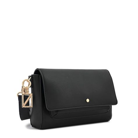 Cartera bandolera con tapa pequeña indara negro-1