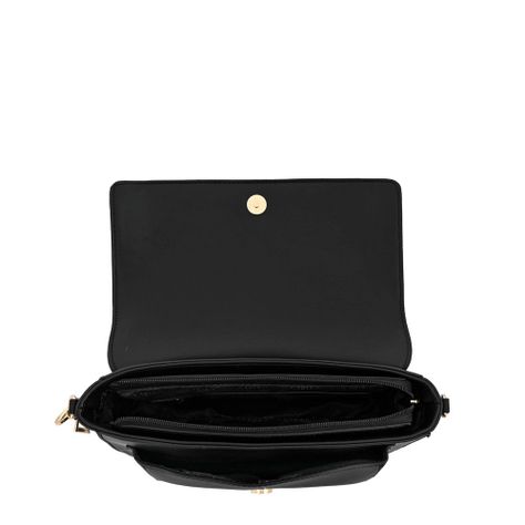 Cartera bandolera con tapa pequeña indara negro-3