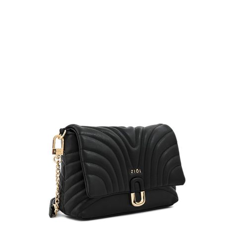 Cartera bandolera con tapa pequeña shannon negro-1