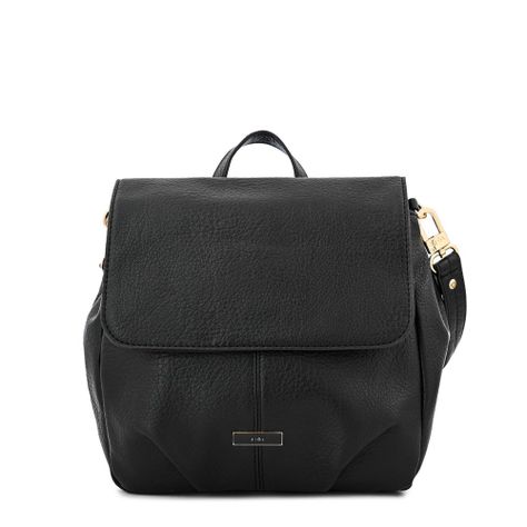 Mochila con tapa mediana zahara negro-0