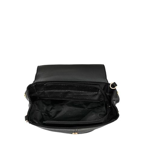 Mochila con tapa mediana zahara negro-3