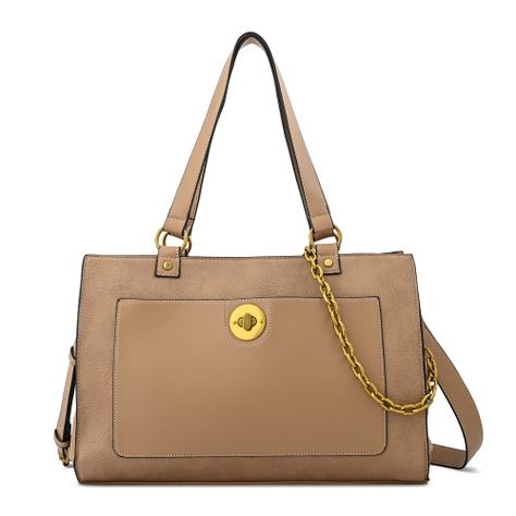 Cartera dos asas porta notebook grande nina beige-0