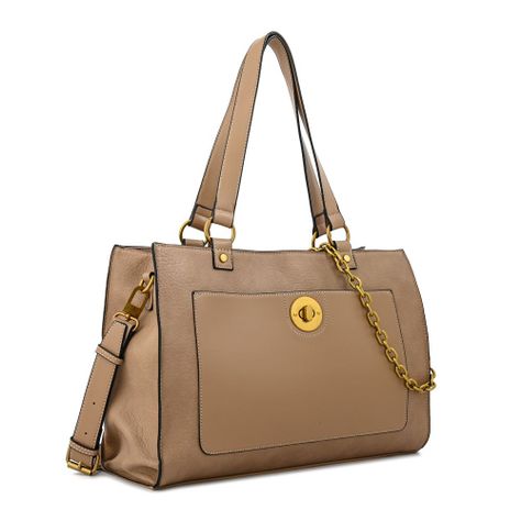 Cartera dos asas porta notebook grande nina beige-1