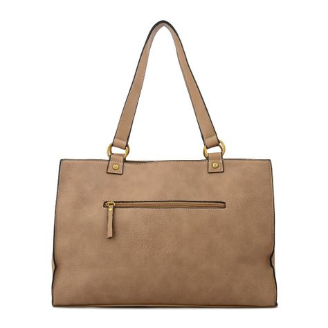 Cartera dos asas porta notebook grande nina beige-2