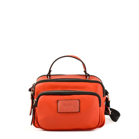 Cartera bandolera pequeña dátil rojo tomate-0