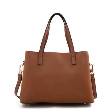 Cartera dos asas tres divisiones mediana biel café-2