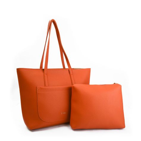 Cartera dos asas bote grande maisina naranja-2