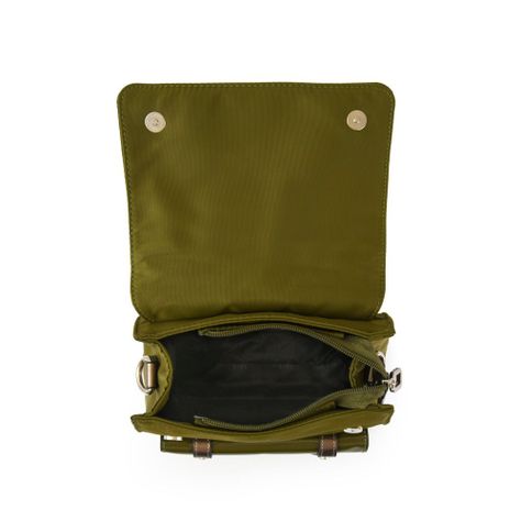 Mochila con tapa pequeña kylie verde oliva-3