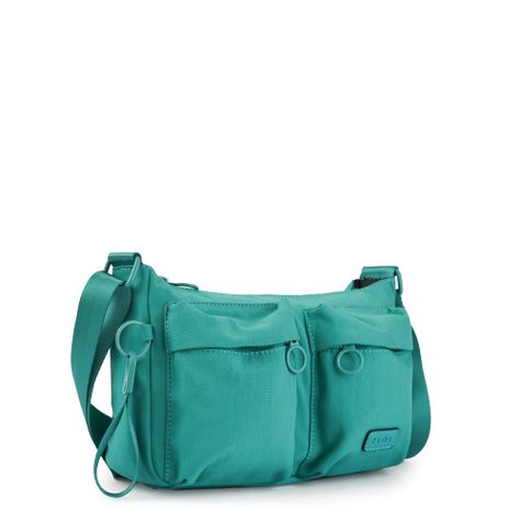 Cartera bandolera mediana veby turquesa-1