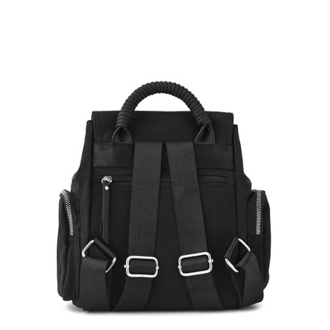 Mochila con tapa mediana burano negro-2