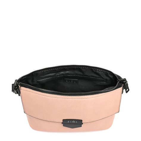 Cartera bandolera con tapa pequeña elara rosado claro-3
