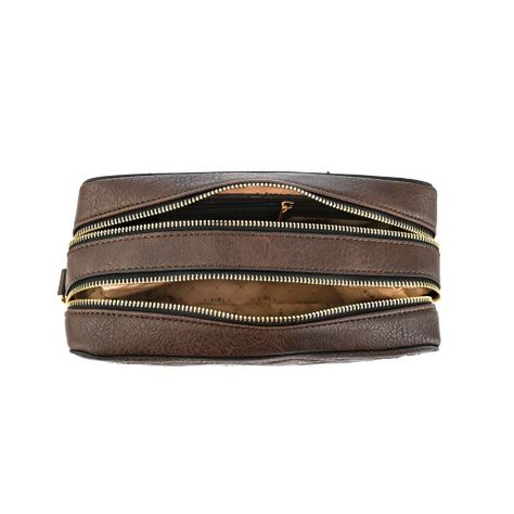 Cartera bandolera pequeña milena café oscuro-3