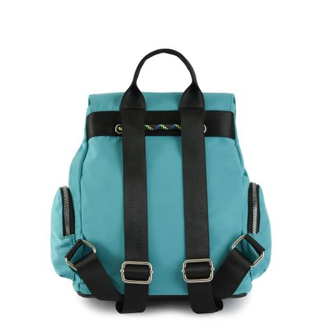 Mochila con tapa mediana simone turquesa-2
