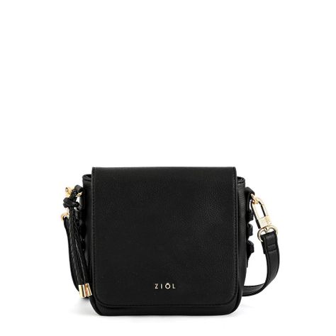 Cartera bandolera con tapa pequeña melchy negro-0